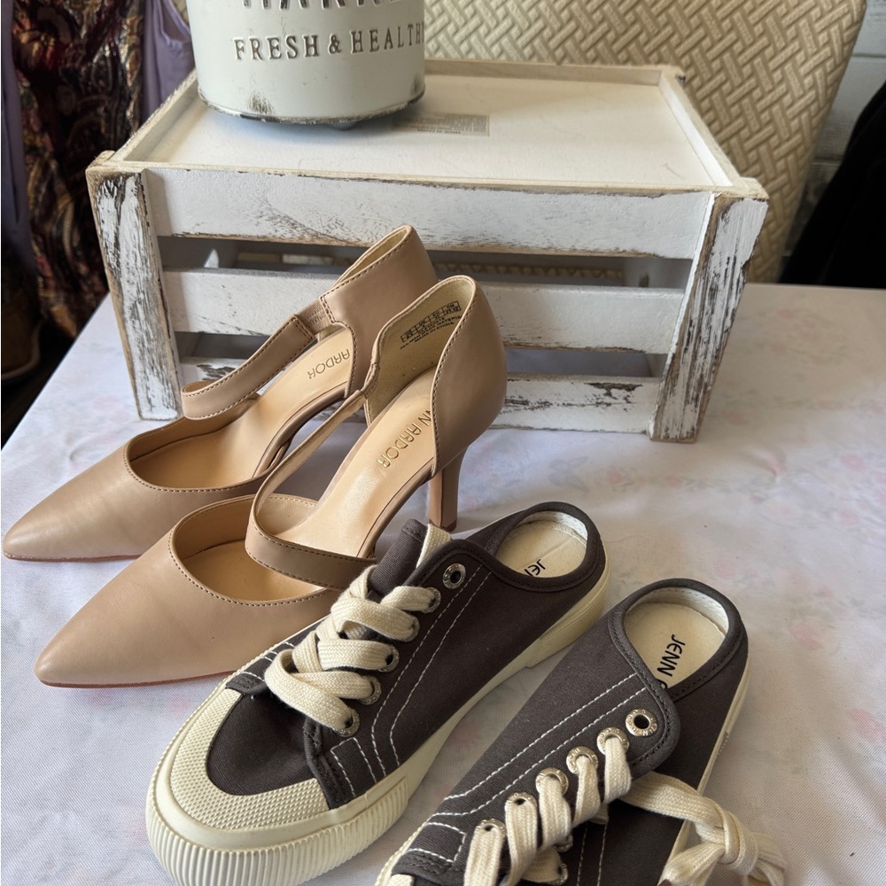 Jenn Ardor Beige Heels and Sneakers